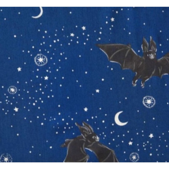 Printfresh Eco Satin Robe Bats and Moon Evening Flight RARE Size L/XL - Picture 5 of 11